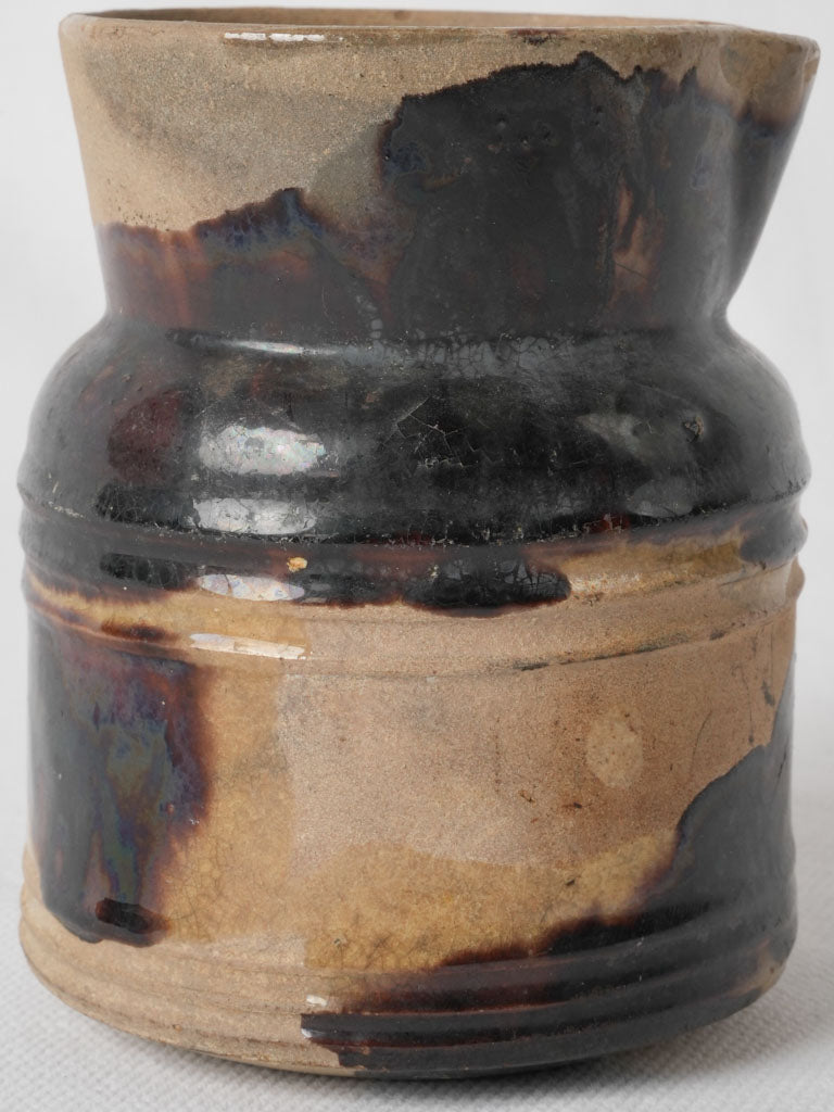 Lovely brown and yellow glazed coffee pot