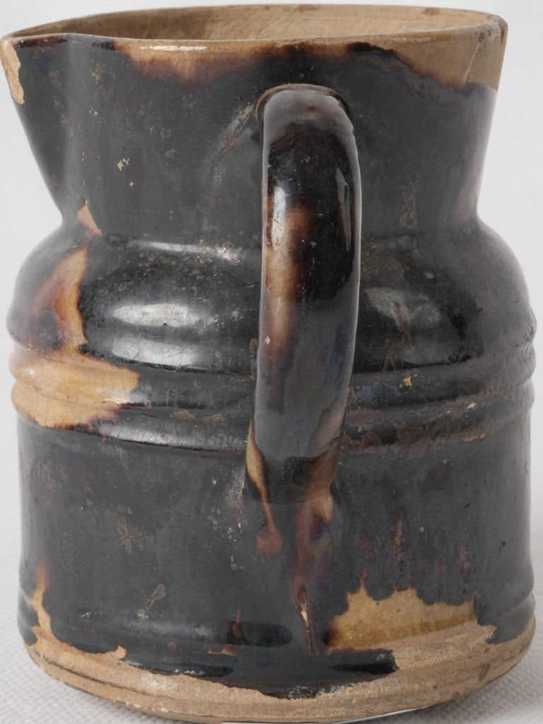 Exquisite brown and yellow glazed coffee pot 
