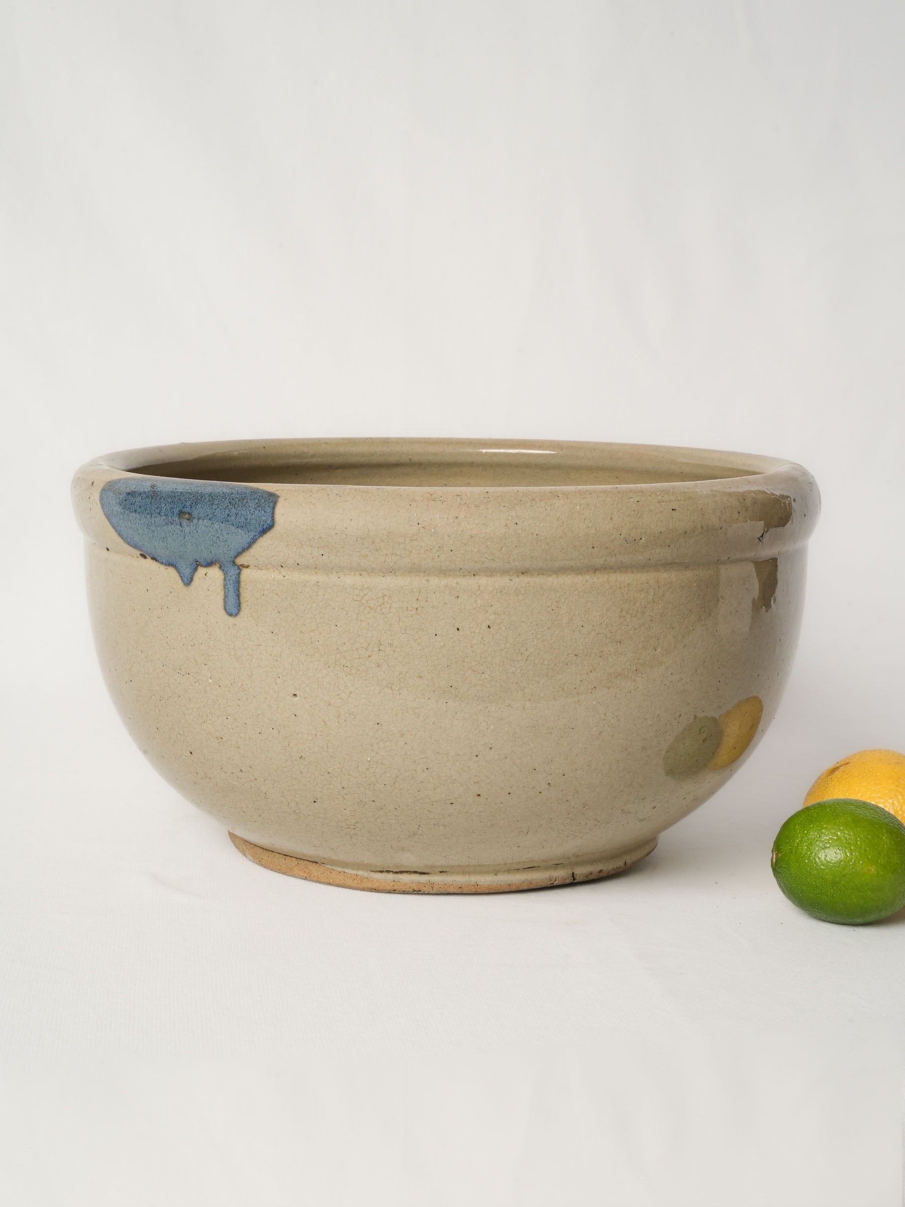 Large Handmade Vintage Japanese Ceramic Serving Bowl 13"
