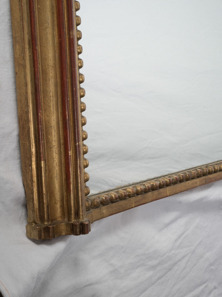 Traditional water-gilded French mirror