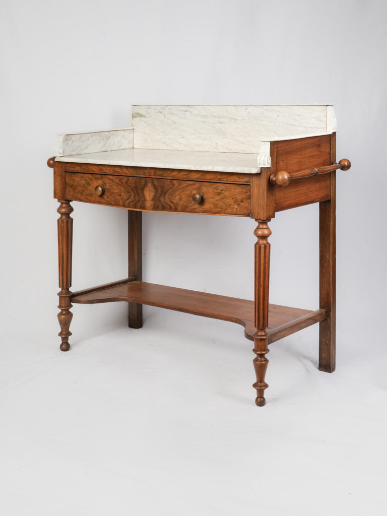 Antique French walnut washstand