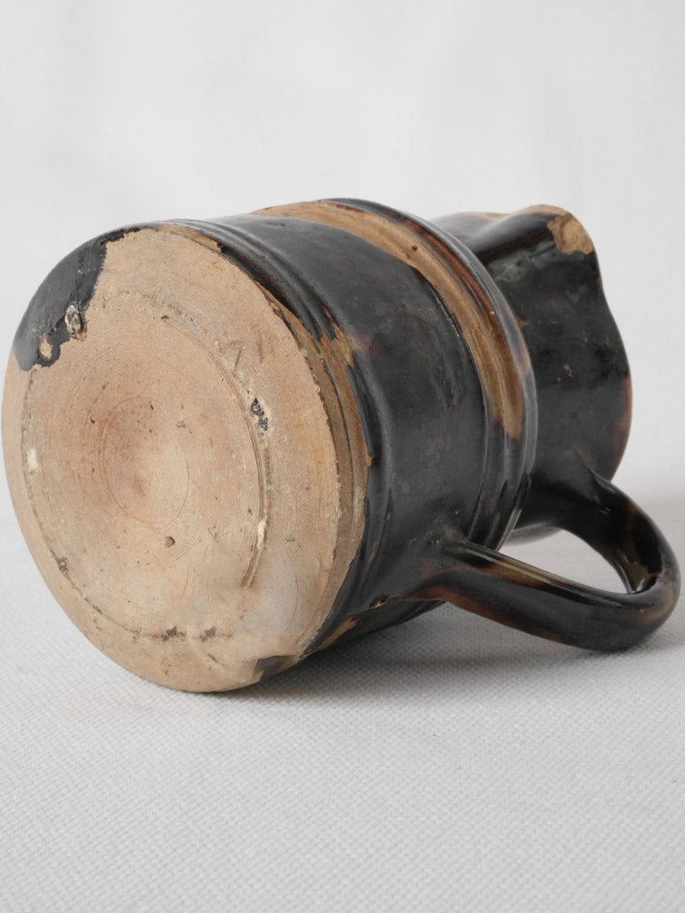 Classy brown and yellow glazed coffee pot