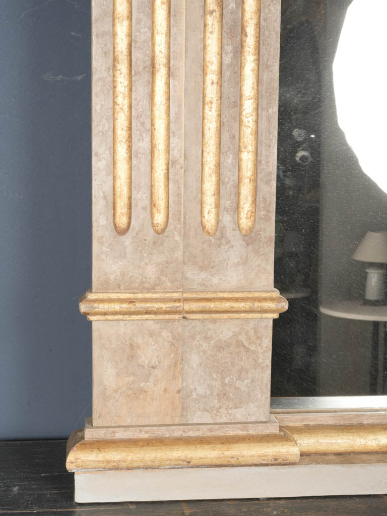 Antique beechwood framed mirrors