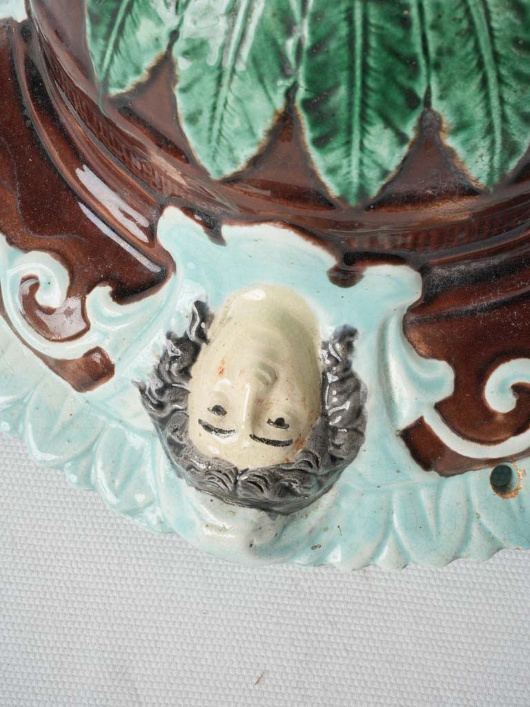 Bright and colorful vintage ceramic jardiniere