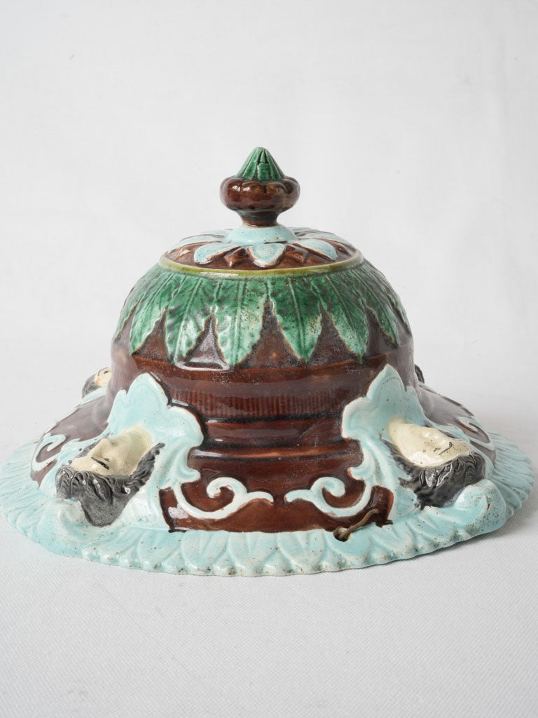 Exquisite antique ceramic hanging planter
