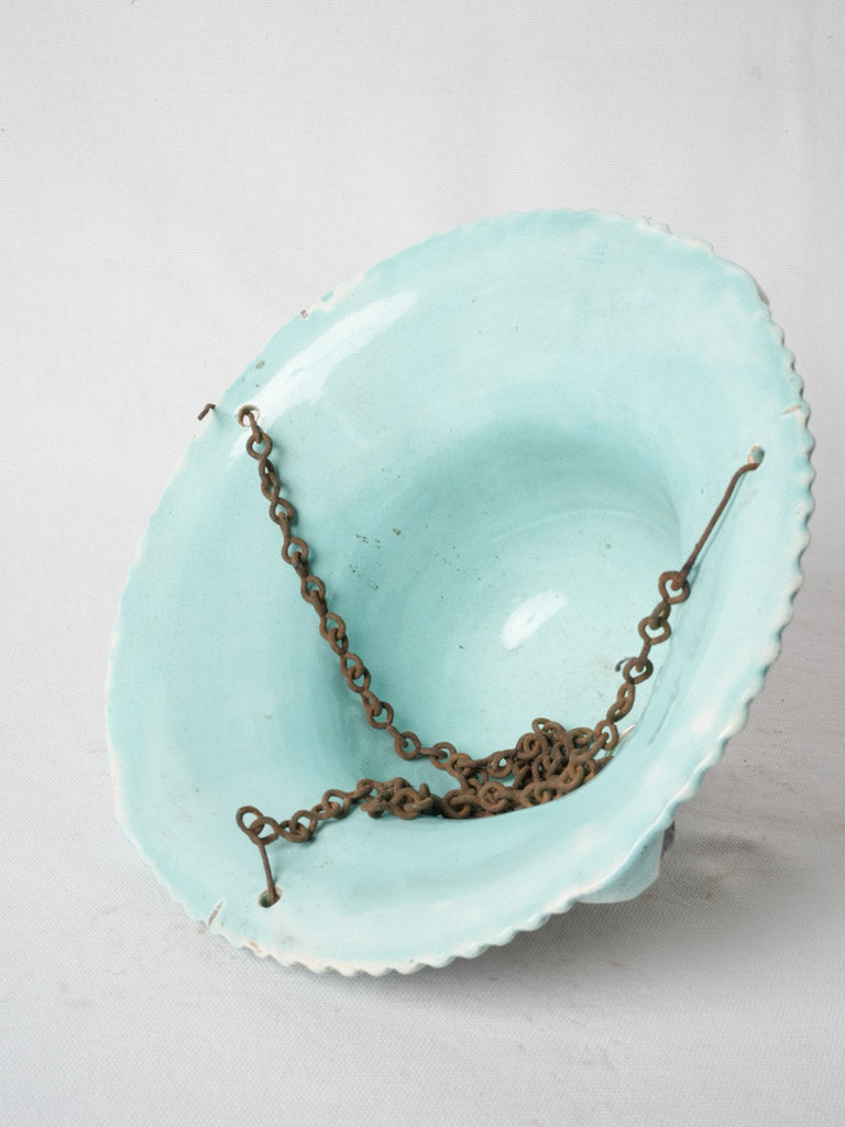 Charming vintage French glazed ceramic jardiniere