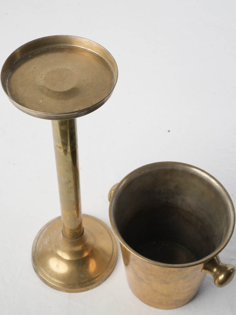 Antique mellow patina ice holder