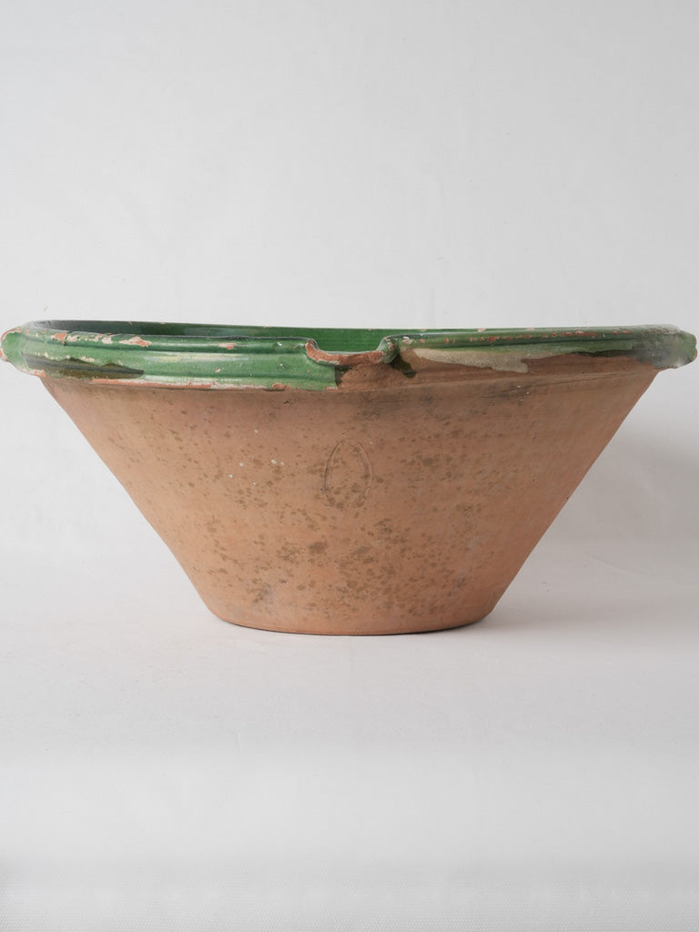 Gracious 19th-century French glazed terracotta jar