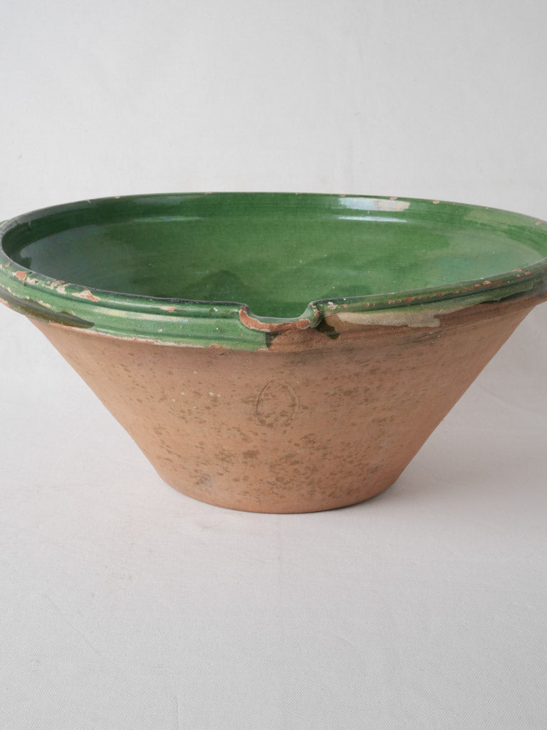 Graceful 19th-century French glazed mixing bowl