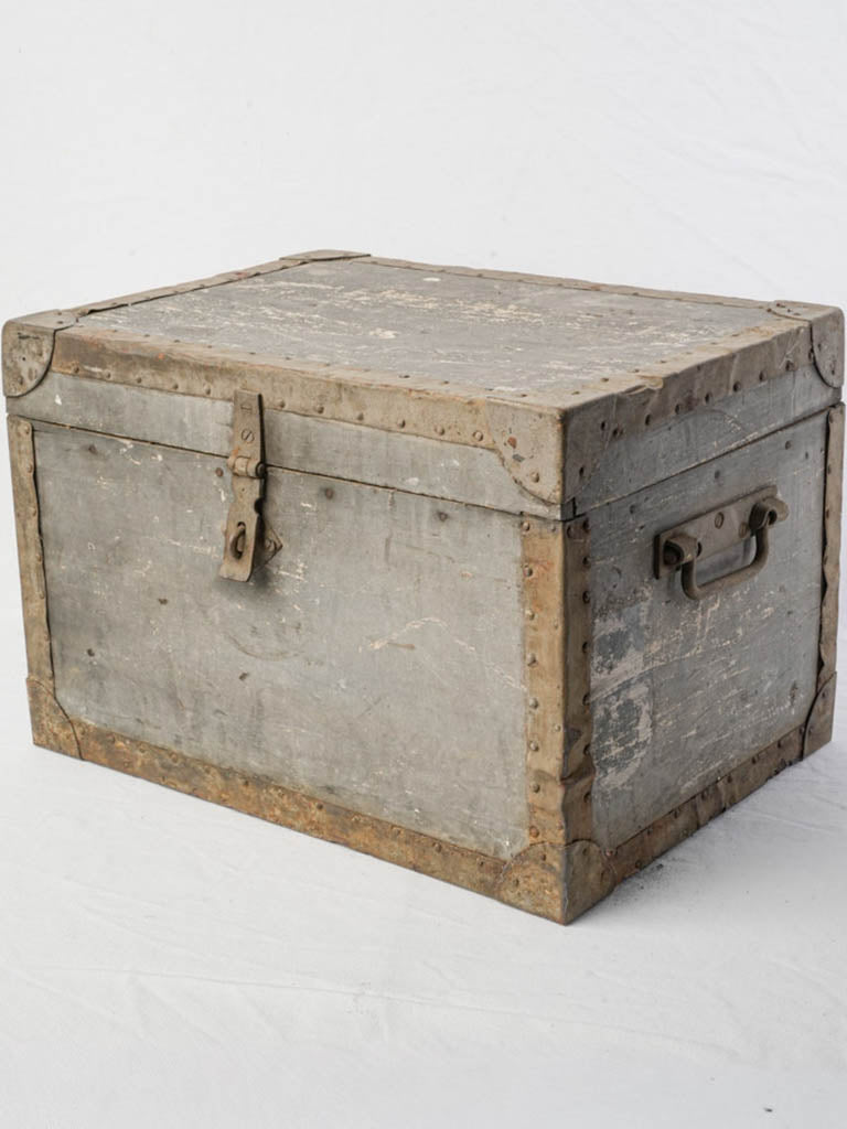 Antique French utilitarian storage chest