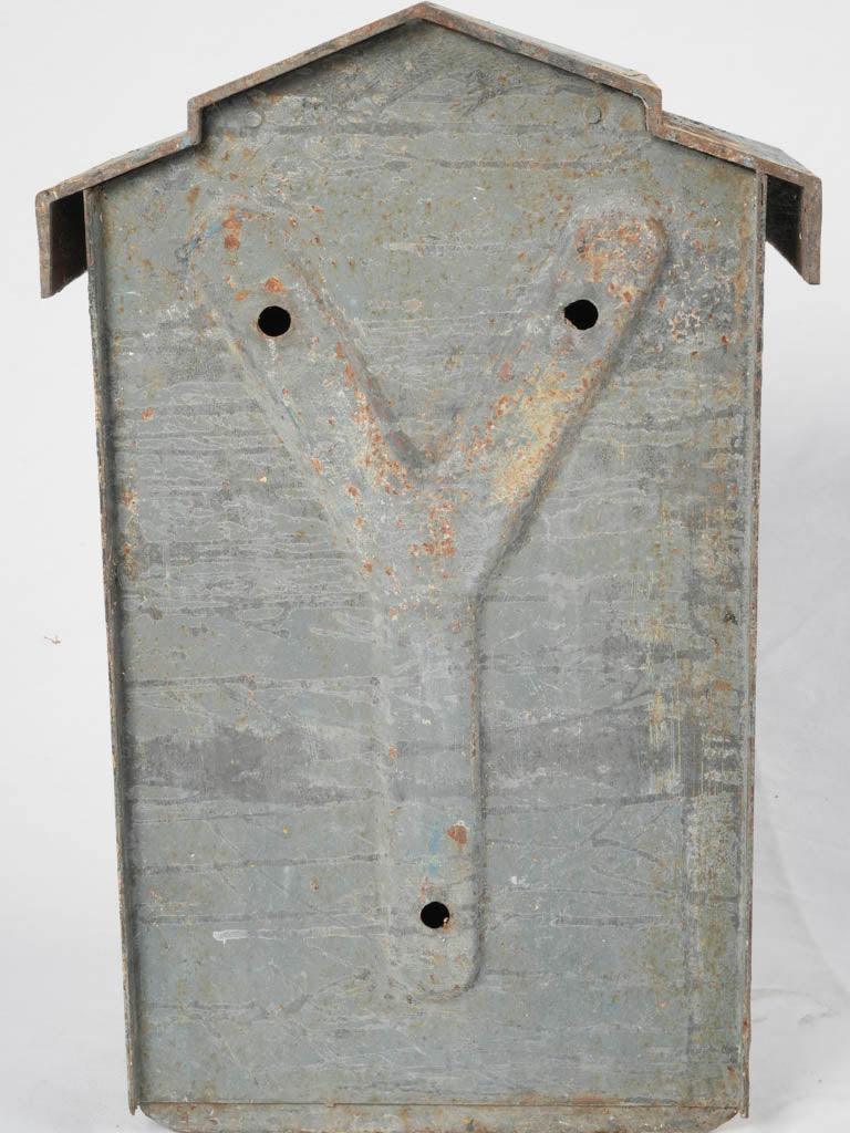 Early 20th-Century French Post Box w/ Blue Patina