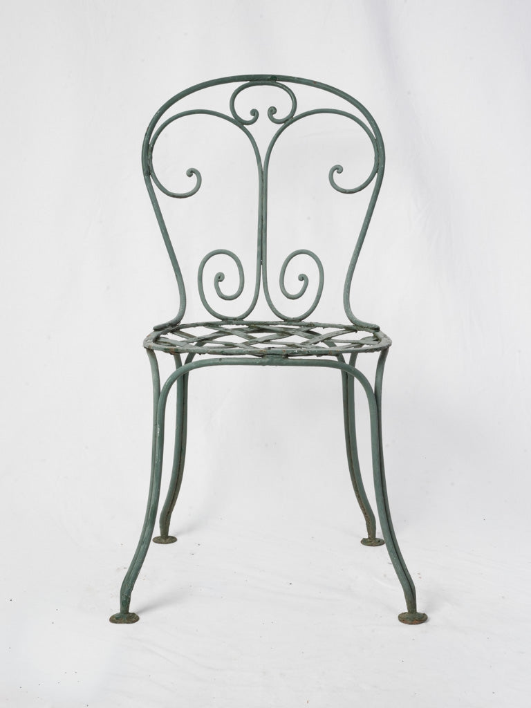 Patina iron garden chair France