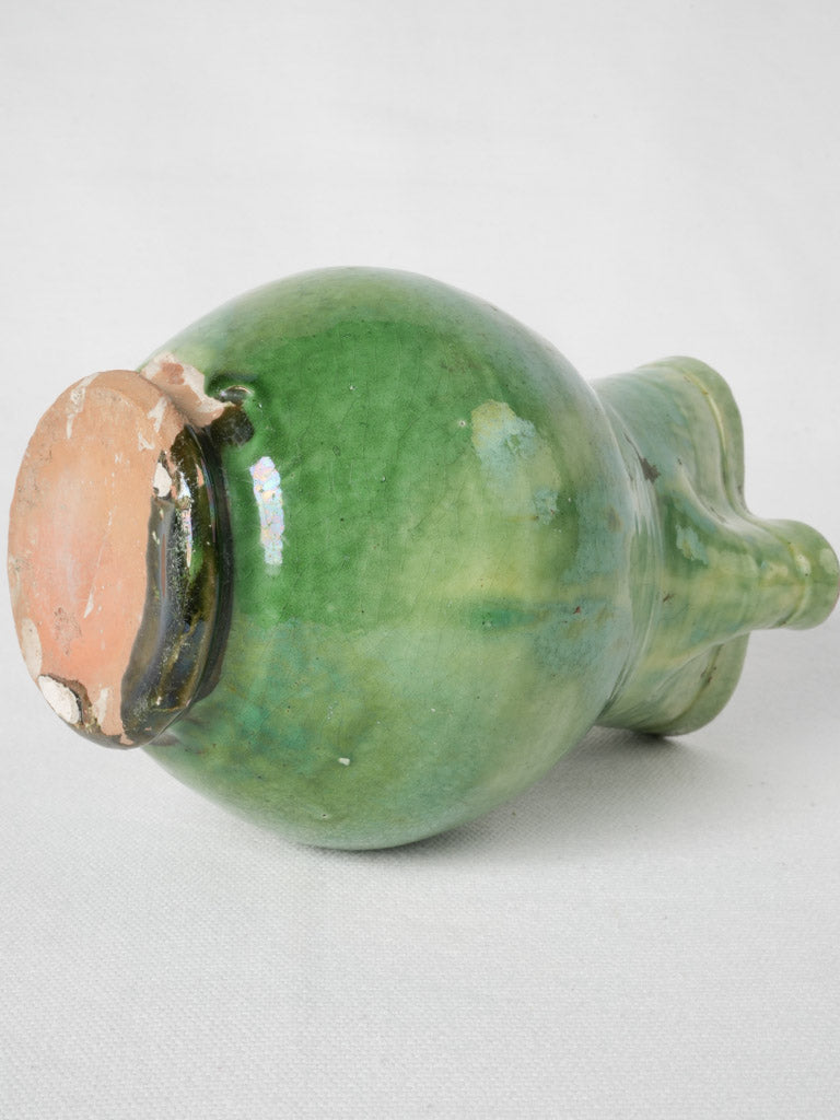 Rustic green French farmhouse jug
