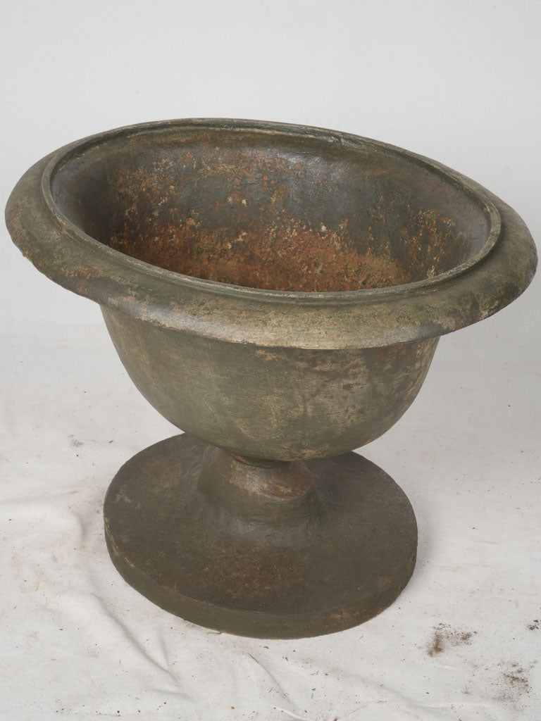 Historic oval cast iron planter