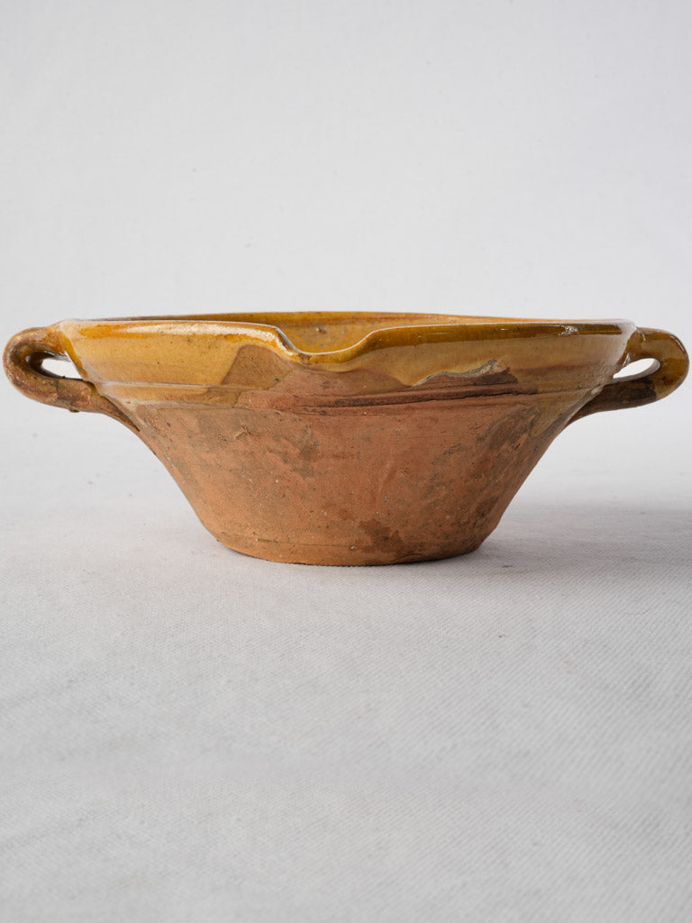Miniature dual-handled tian bowl