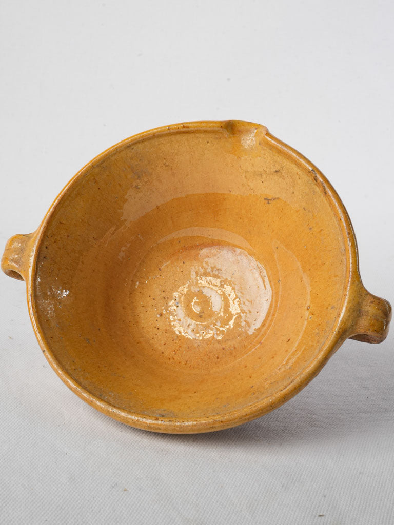 Aged mustard Provençal serving bowl