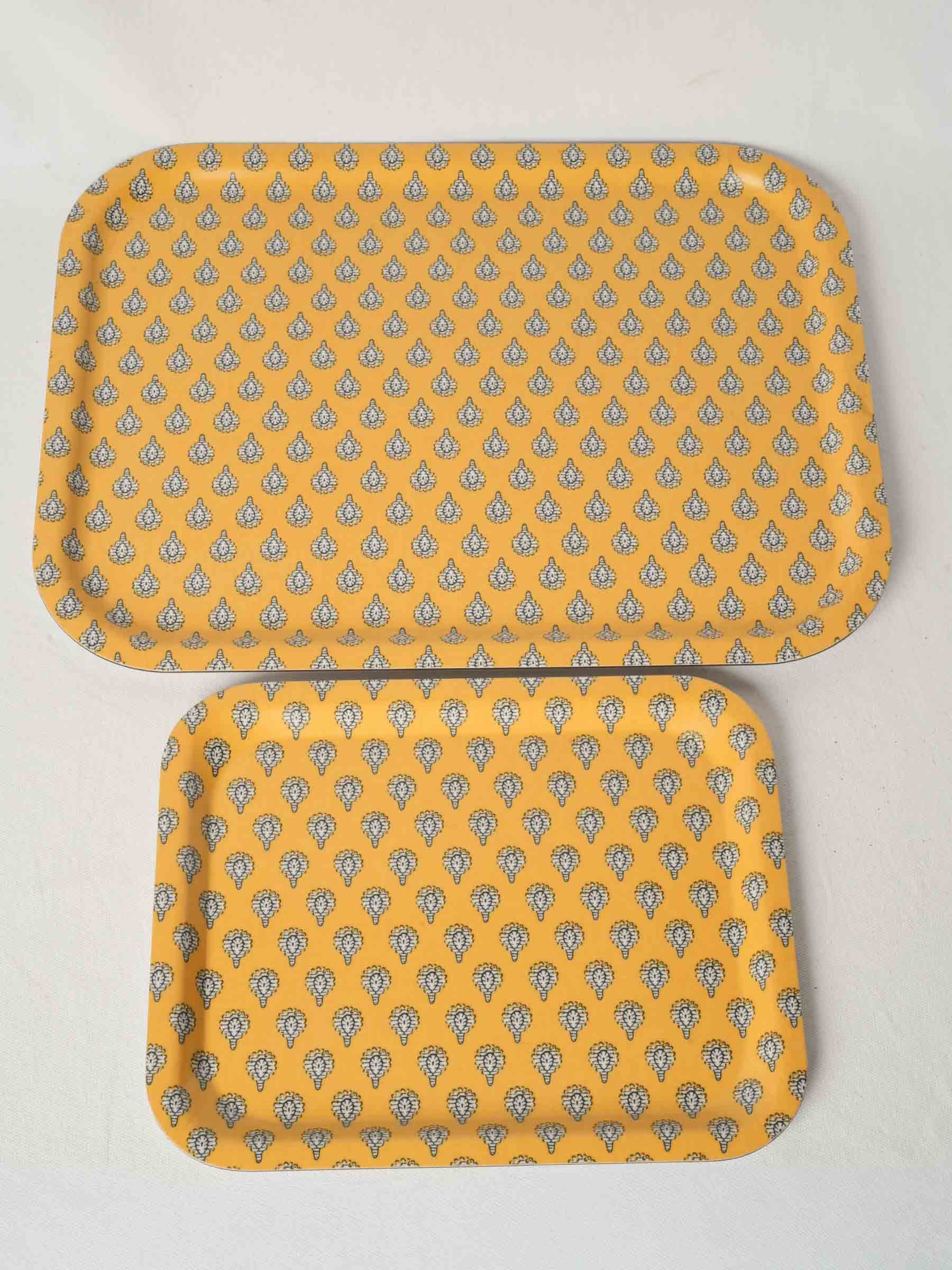 Pair of Vintage Olivades Melamine Trays Les Indiennes Provence