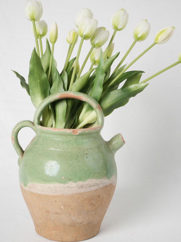 Delightful antique French terracotta ewer
