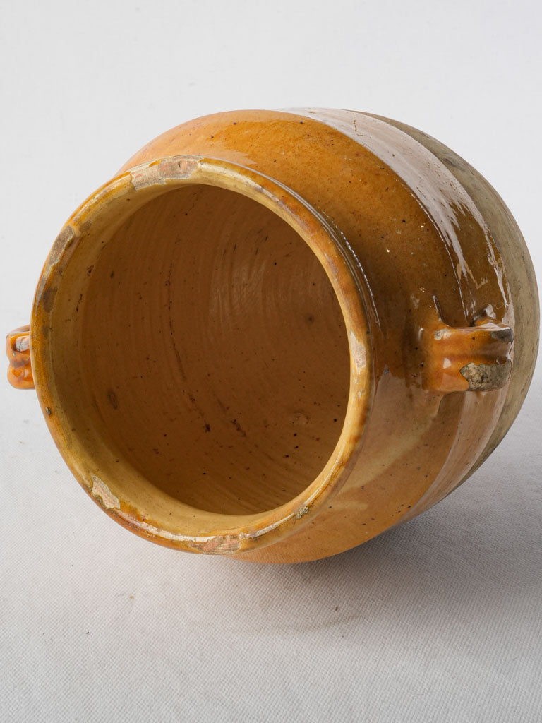 Antique ochre country decor jar