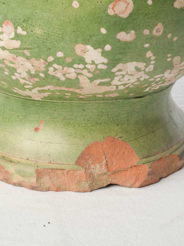Artisanal loop-handled garden urn