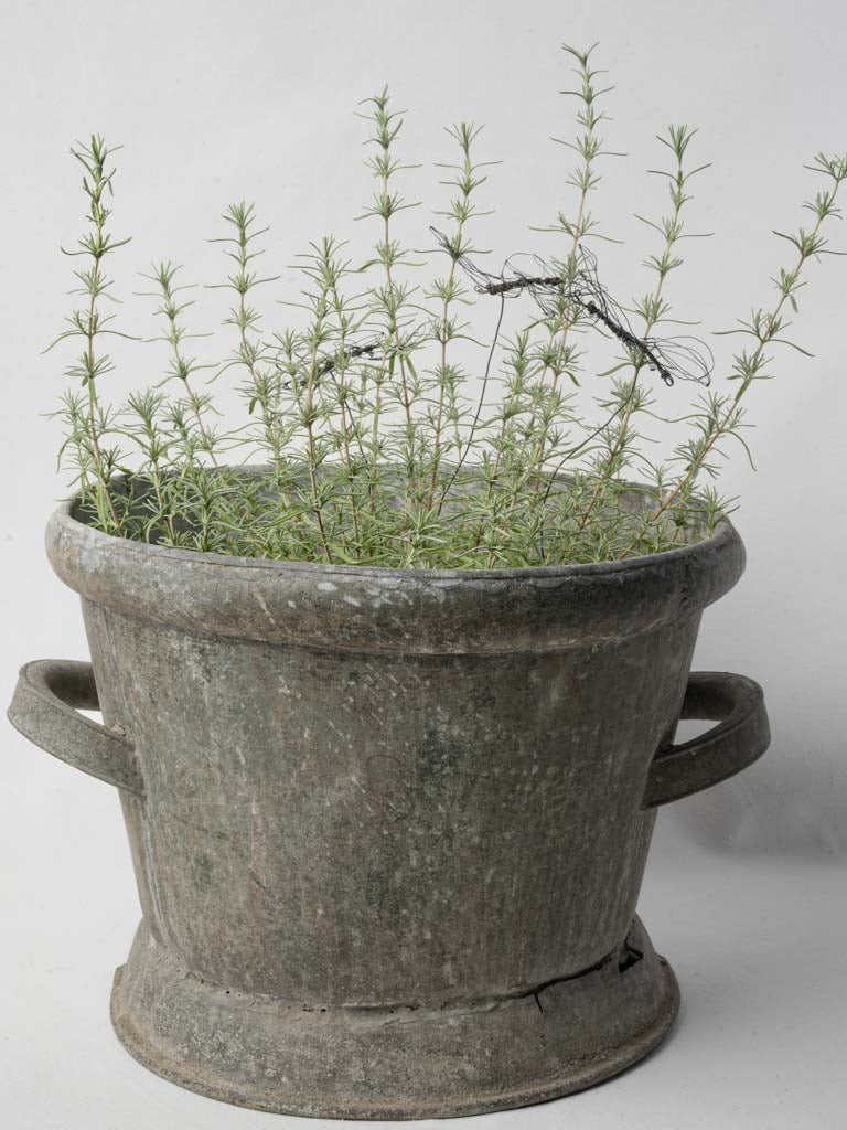 Early 20th-Century French Rustic Zinc Cachepot - 11½"