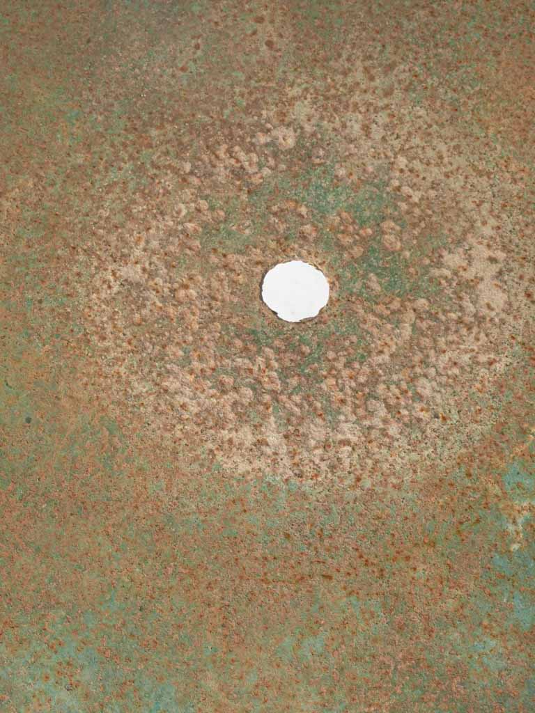 Timeless mottled iron terrace table