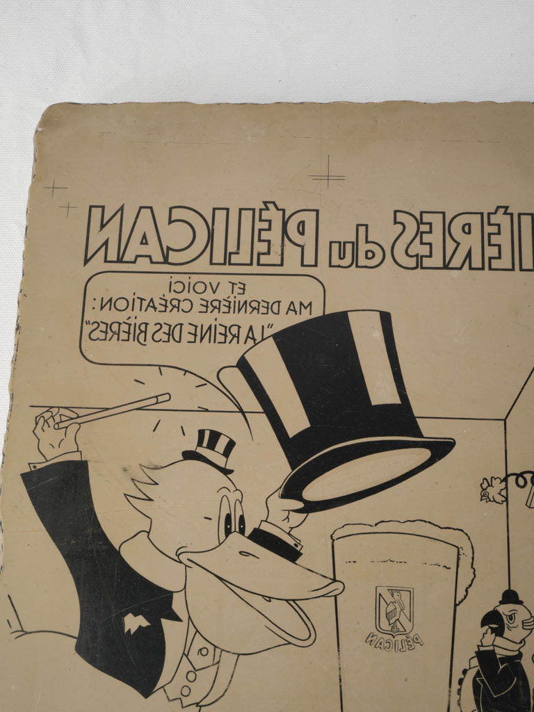 Collectible Belgian beer branding stone