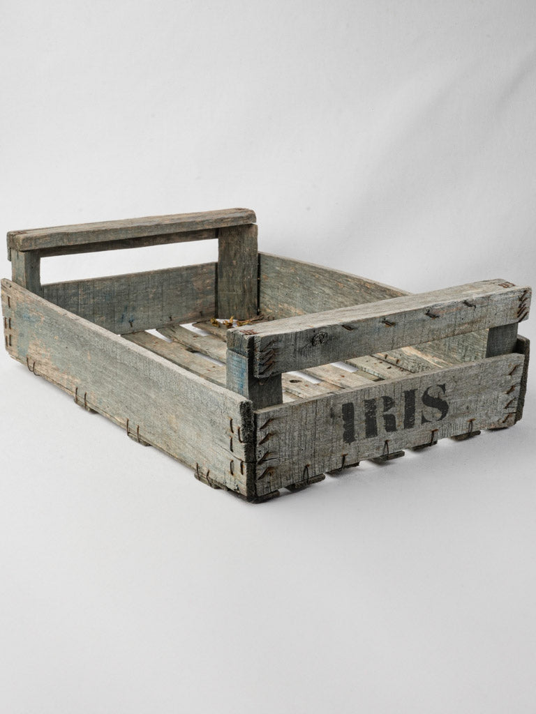 Authentic rustic wooden bulb crate