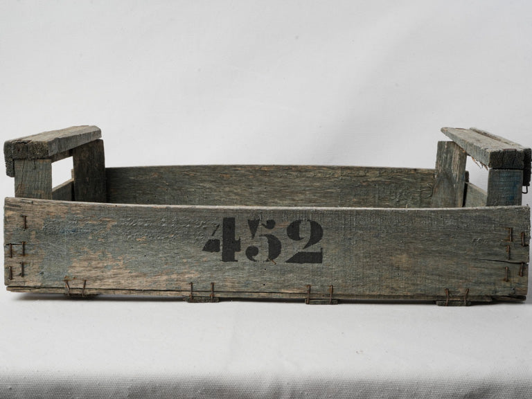 Timeworn countryside flower bulb crate  