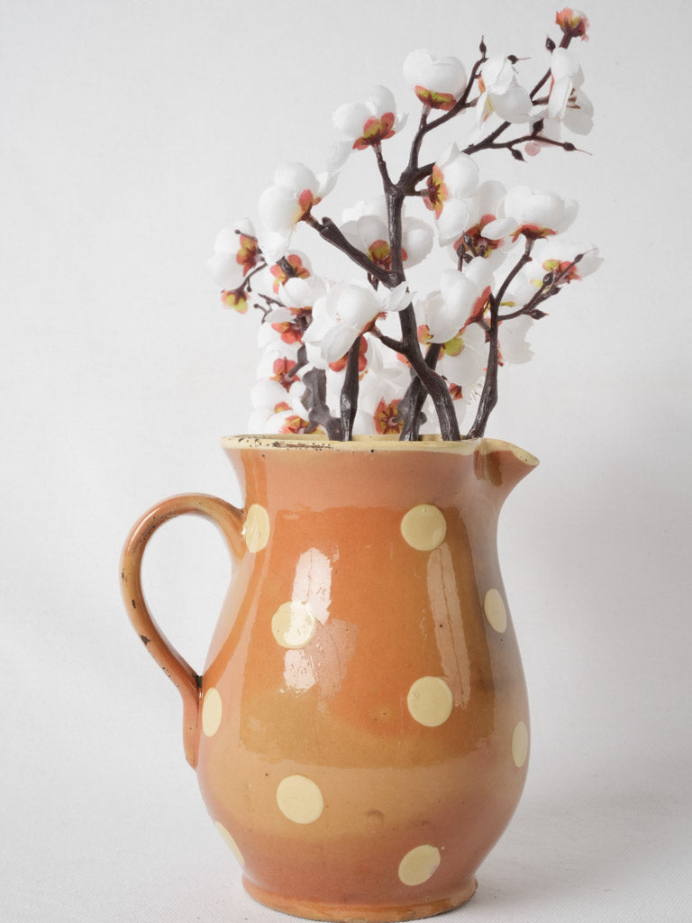 Vintage Savoyard style yellow glazed pitcher