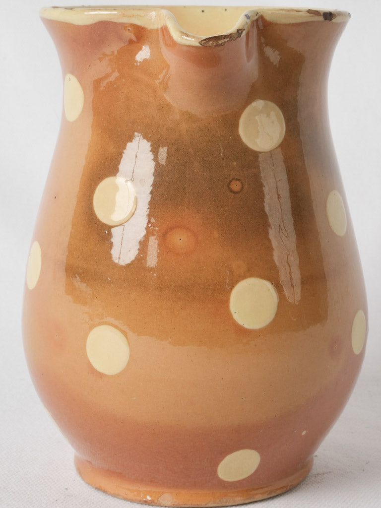 Charming retro orange spotted water jug
