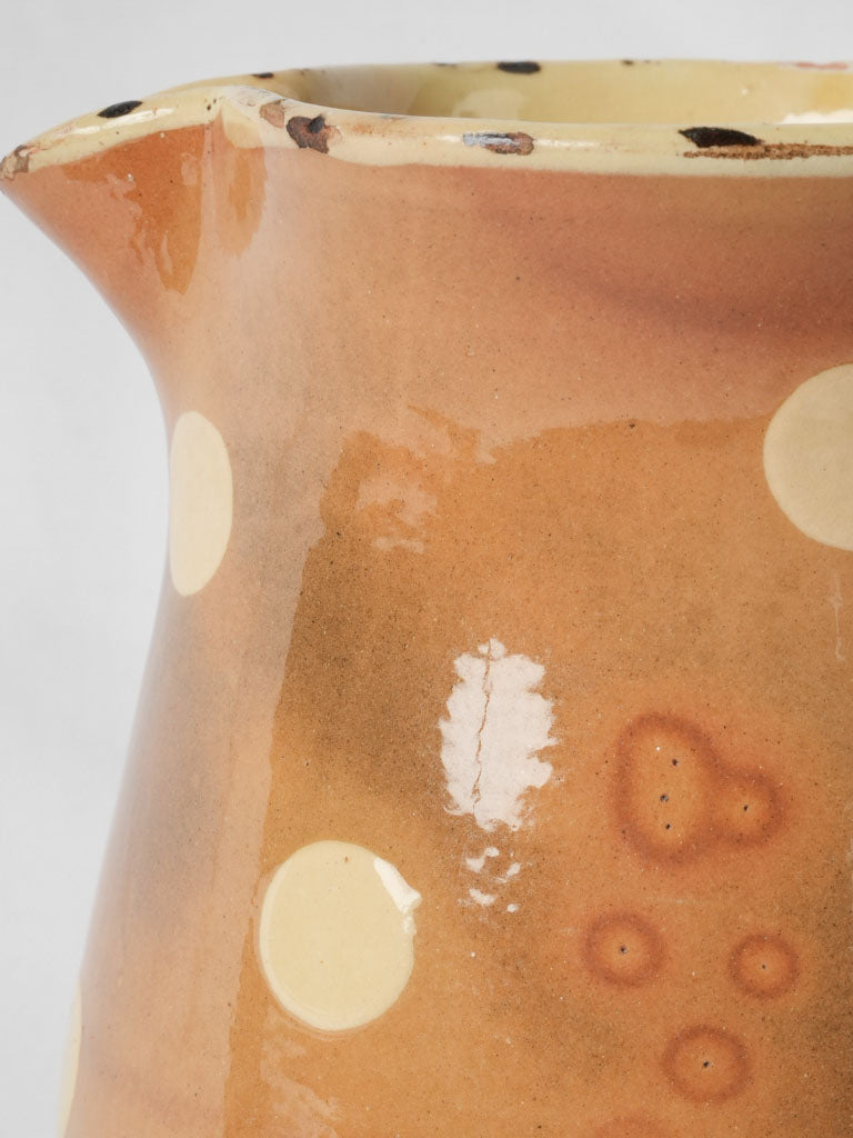 Shapely old-fashioned spotted kitchen jug