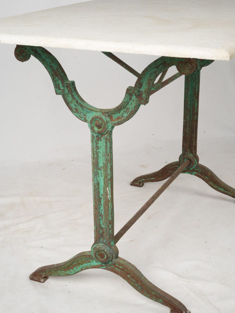 Classic European bistro table.