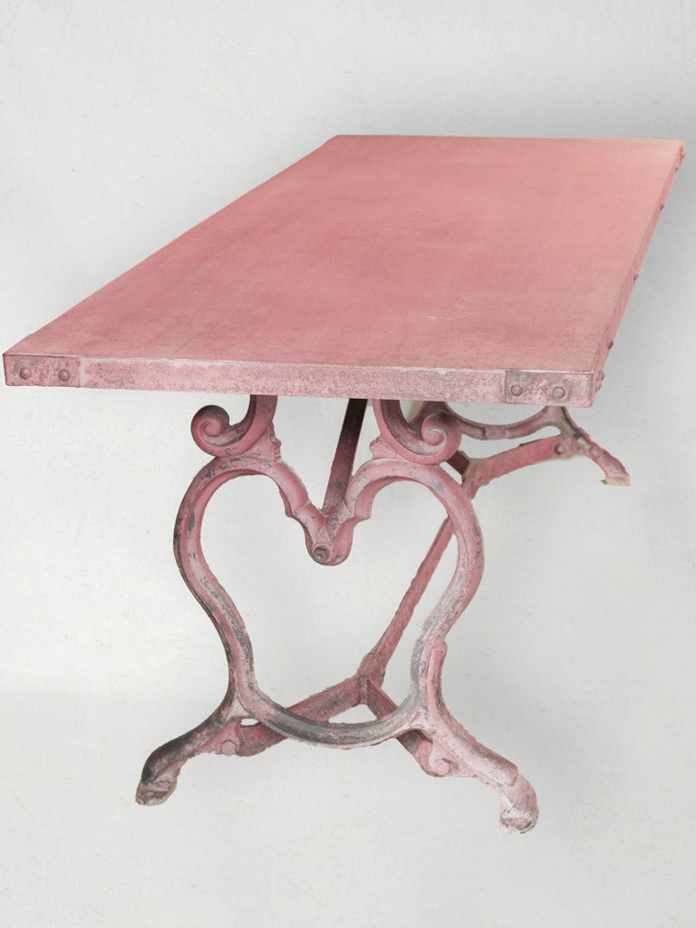 Vintage red industrial table