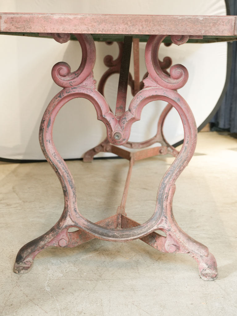 Bold red artistic console