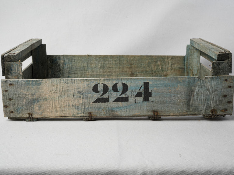 Faded patina French vintage crate