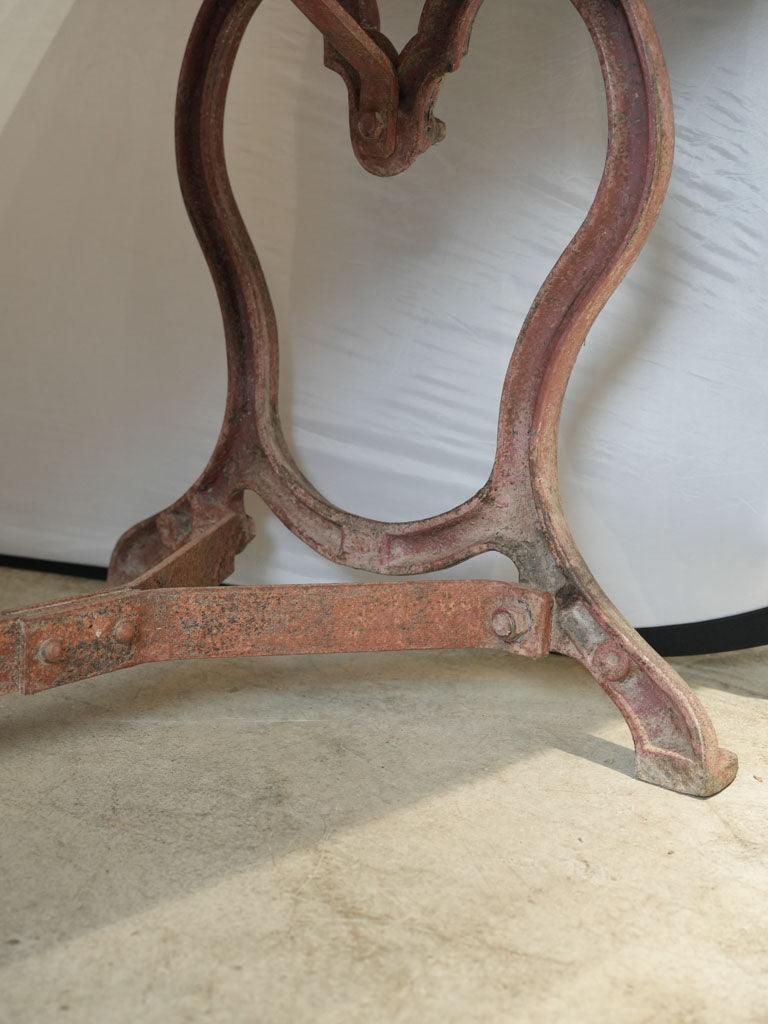 Robust cast iron outdoor table
