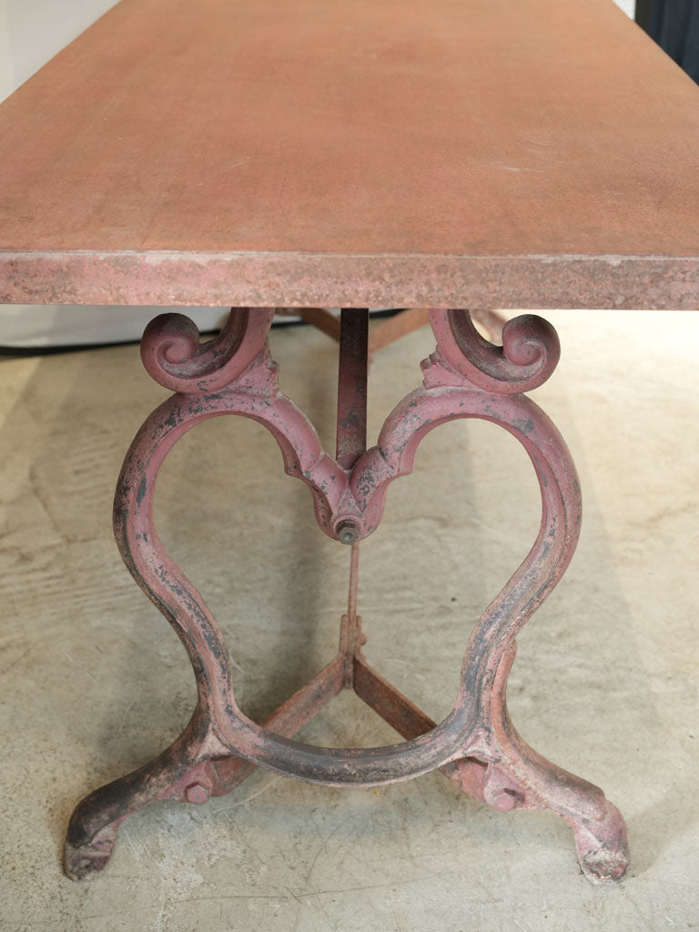 Rustic cast iron dining table