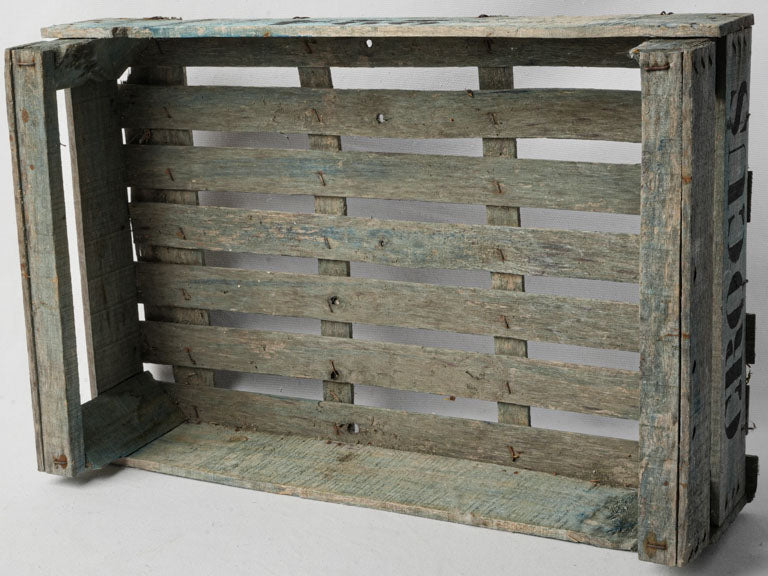 Blue-gray tones wooden crate