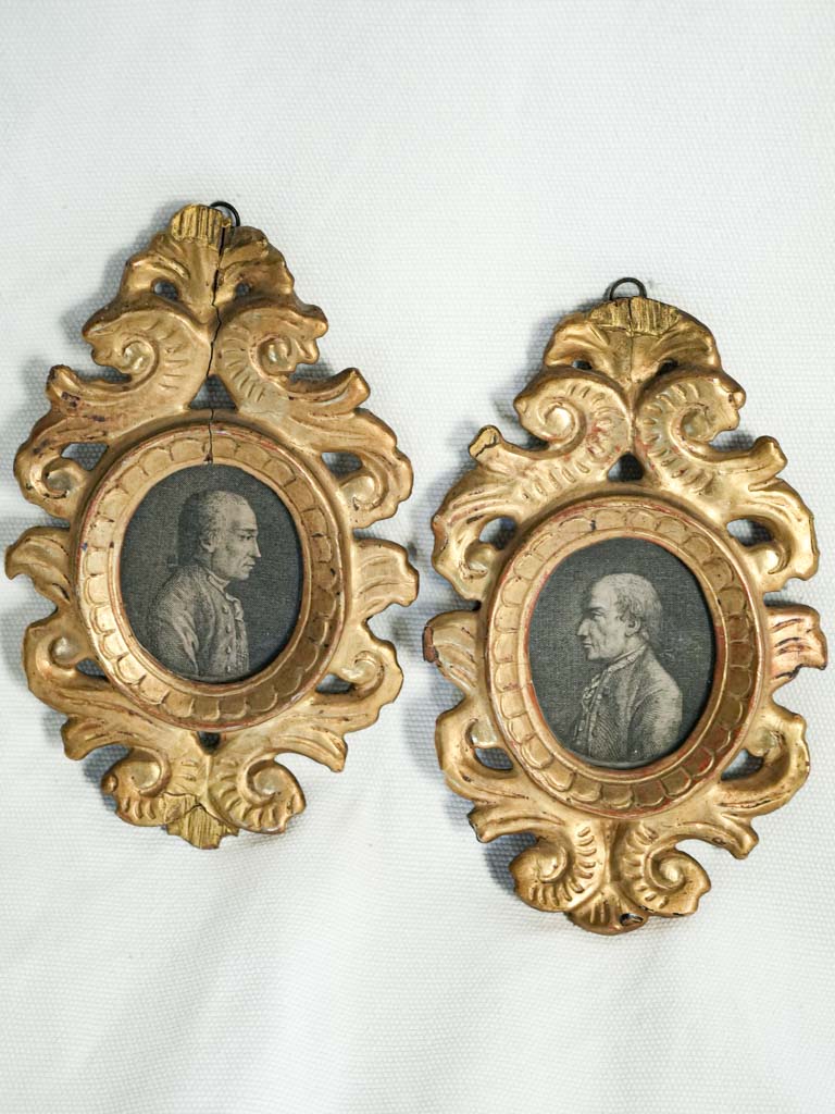 Antique Florentine Miniature Portraits