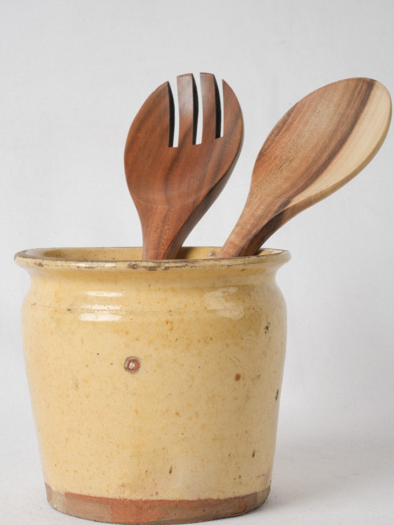 Glazed terracotta vintage confiture container