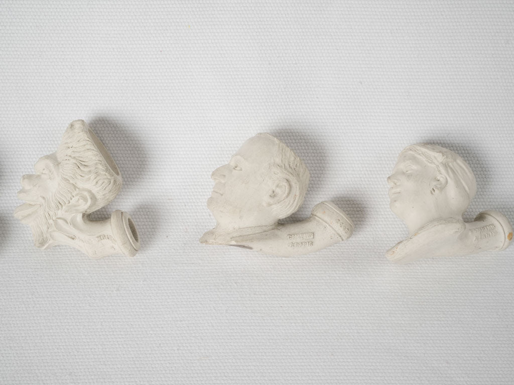 Charming, collectible, clay avatar pipe covers
