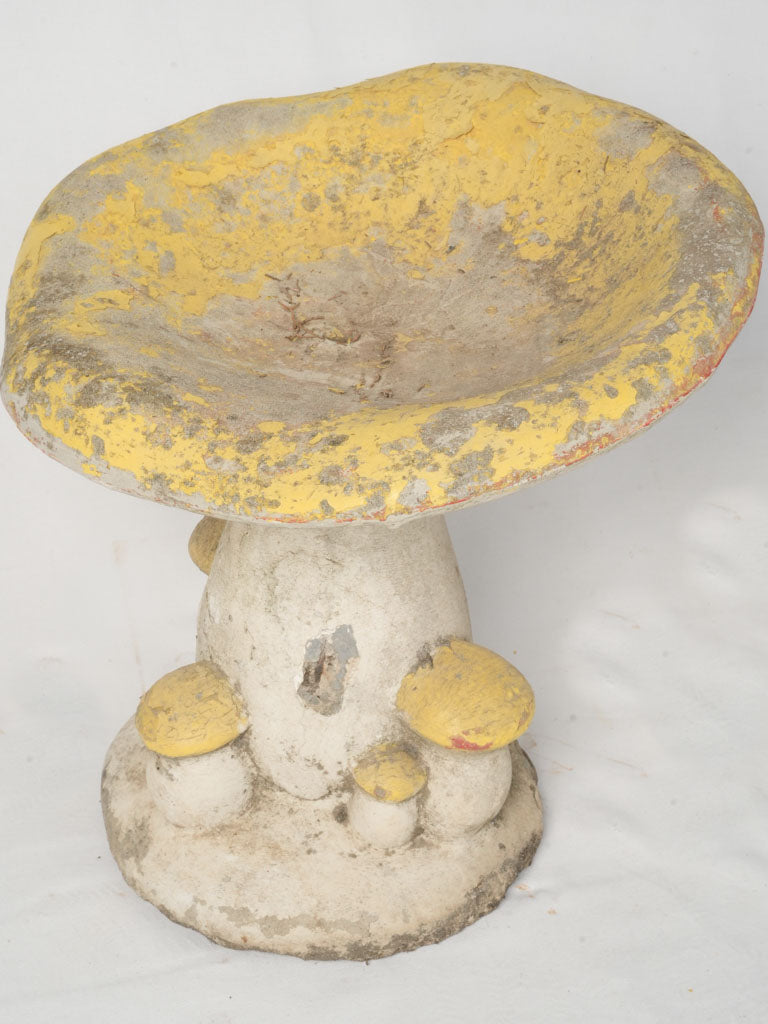 Yellow French Vintage Mushroom Garden Stool