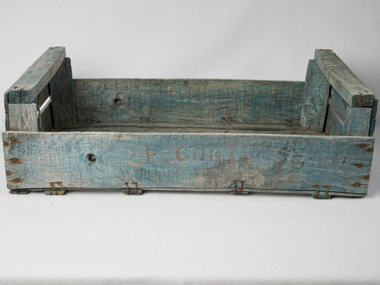 Provincial rustic wooden storage crate  