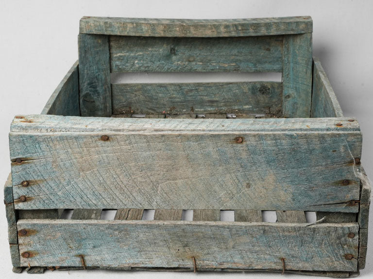 Timeworn slatted garden transport box  
