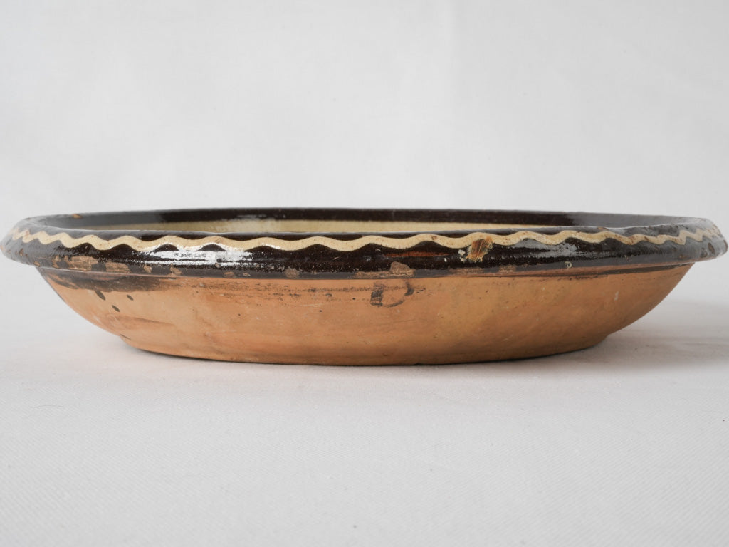 Handcrafted century-old Provençal style platter