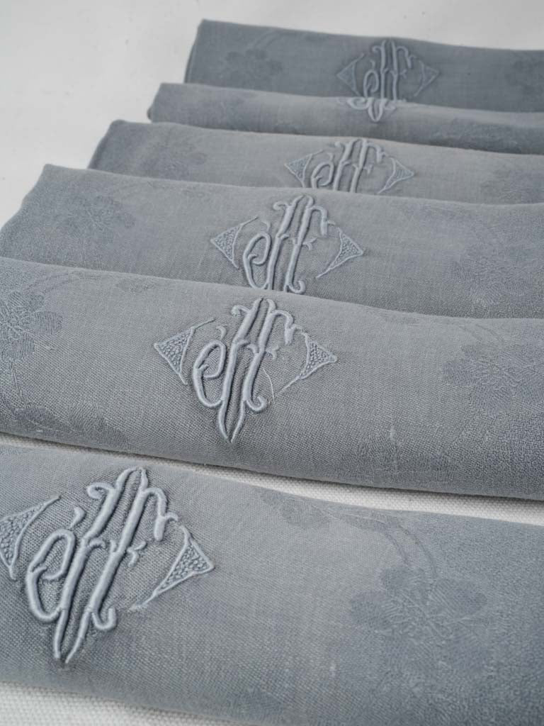 Authentic antique damask napkins