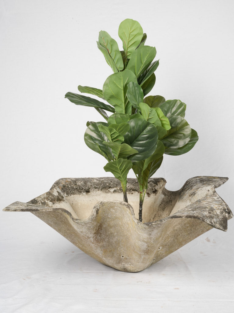 Pair Of Very Large Elephant Ear Willy Guhl-Style Planters 15" x 45¾"