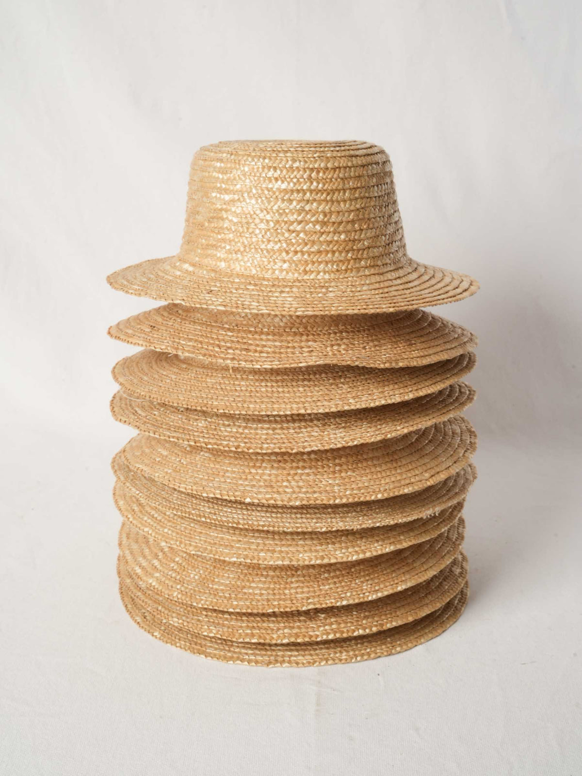 Set of Ten Vintage French Straw Hats from Provence