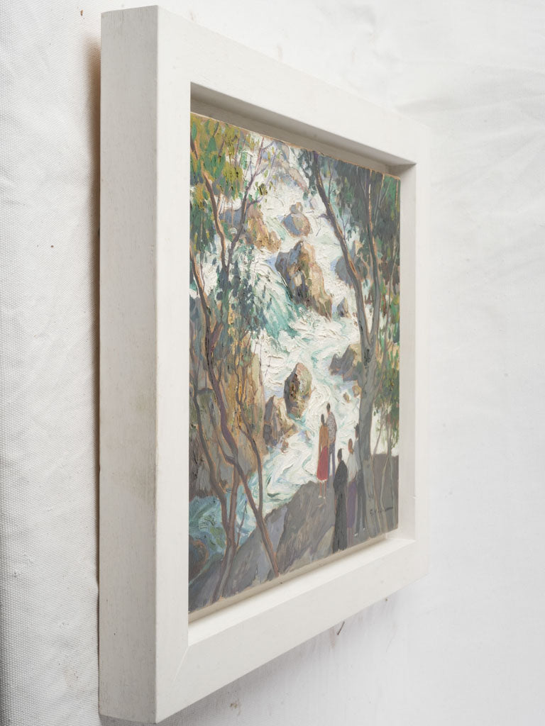 Gustave Vidal Oil Painting of Fontaine de Vaucluse Dated 1959 - 19¾" x 22¾"
